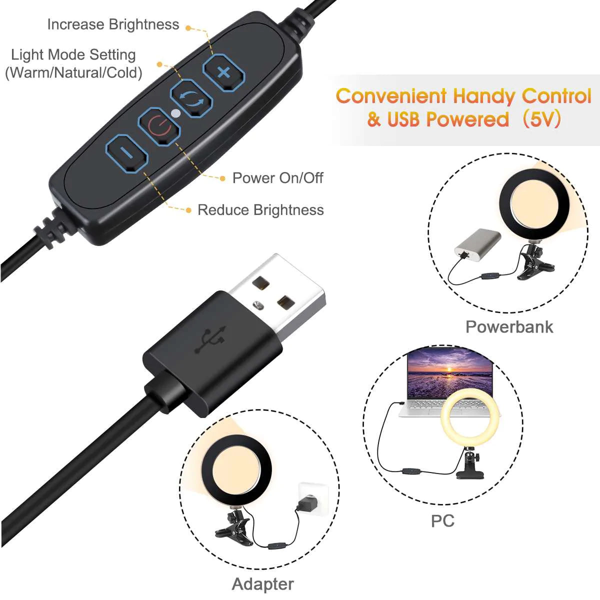 LED Ring Light for Computer Streamers