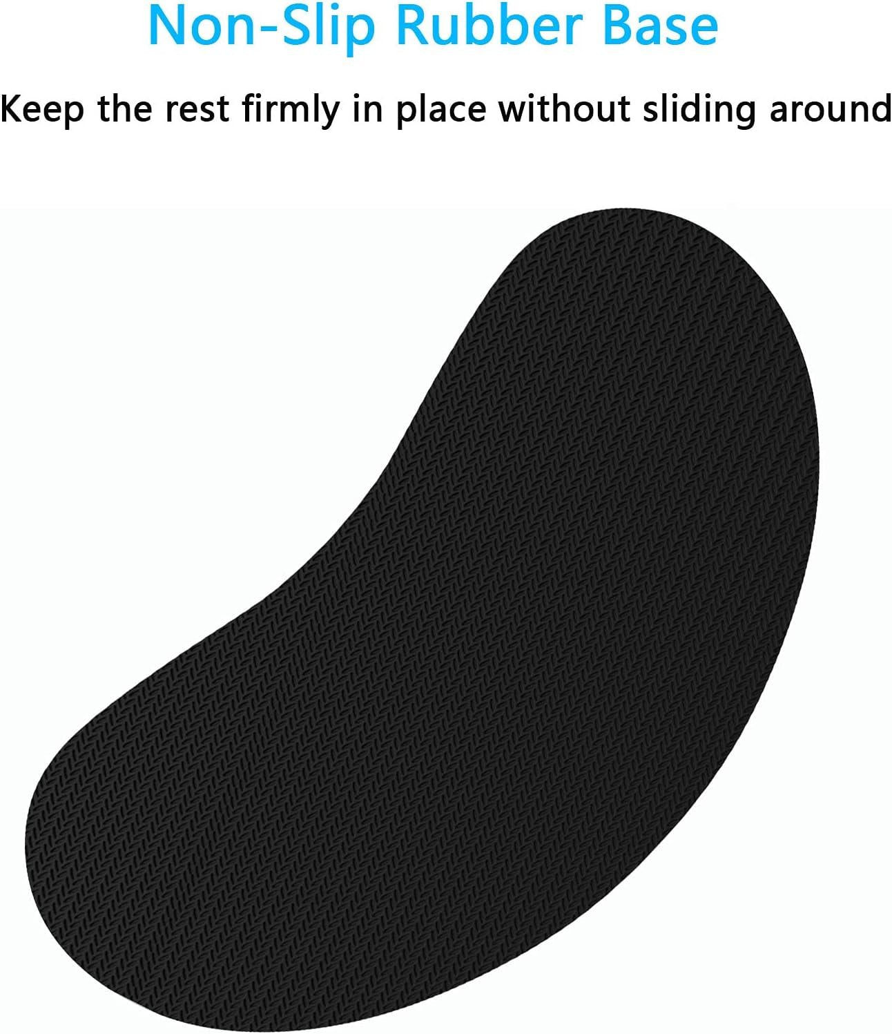 Mouse Wrist Rest, Ergonomic Memory Foam Mouse Wrist for Computer Desk Mats Support, PU Leather Hand Rest Pad Cushion for Gaming, Laptop, Men, Women, Pain Relief & Easy Typing, Black