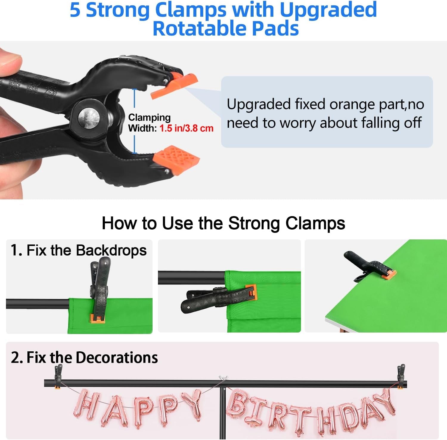 Blue Green Screen Backdrop Kit,  2-In-1 6.5X5 Ft Green Screen Stand for Streaming, Blue Greenscreen Background with Adjustable Photo Backdrop Stand for Photography, Zoom with Case&Clips