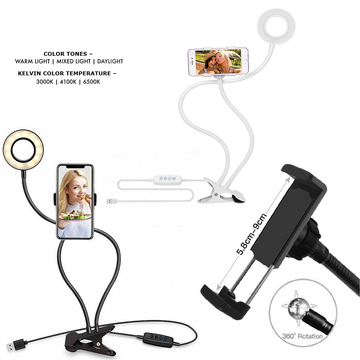 Personal Live Stream Ring Light Kit