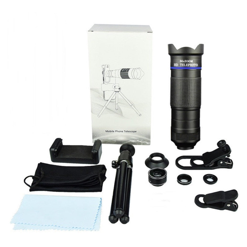Dragon 36X Mobile Phone Lens Kit With Tripod for Streamers