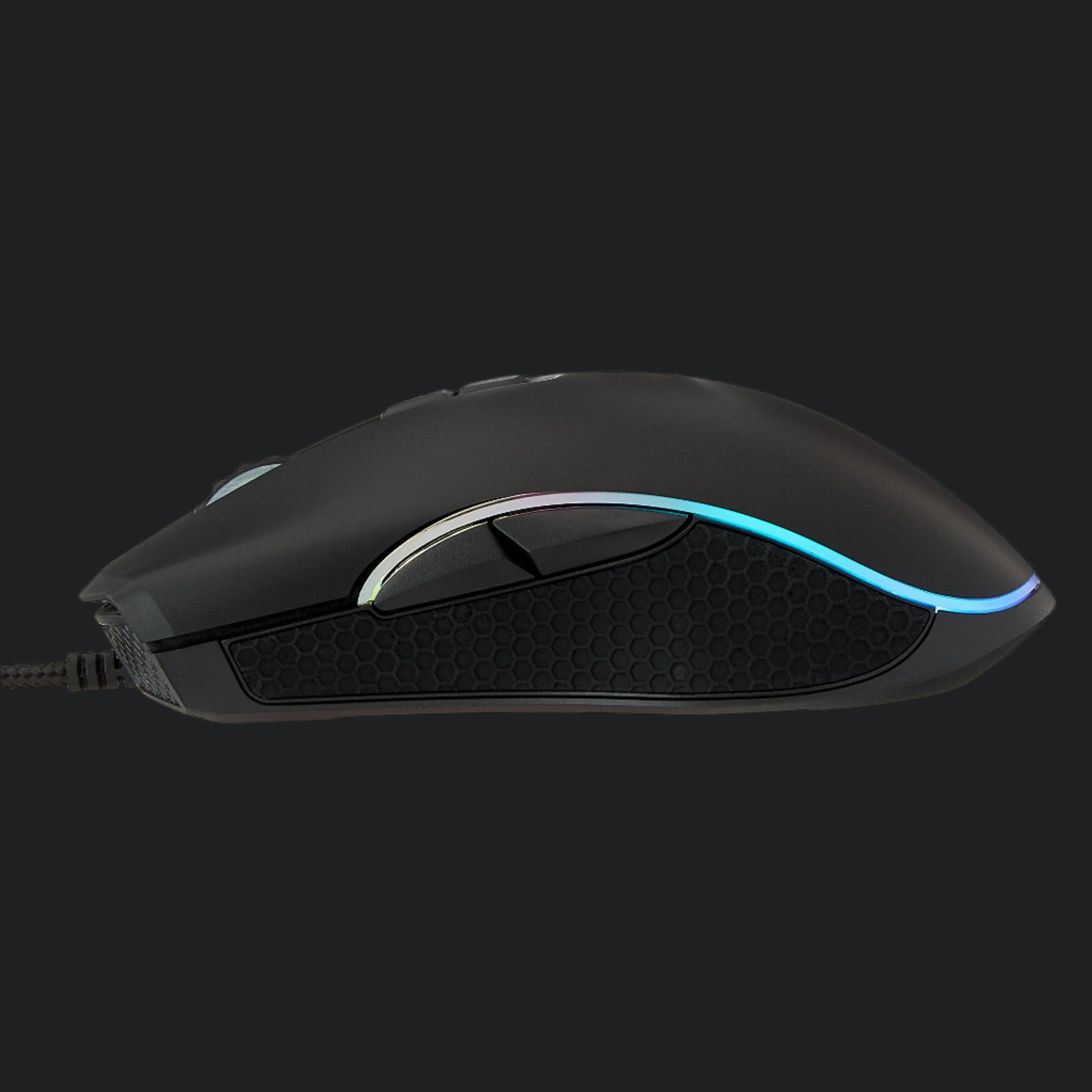 Wired USB Gaming Mouse with Adjustable DPI, Backlit, 7 Buttons Black