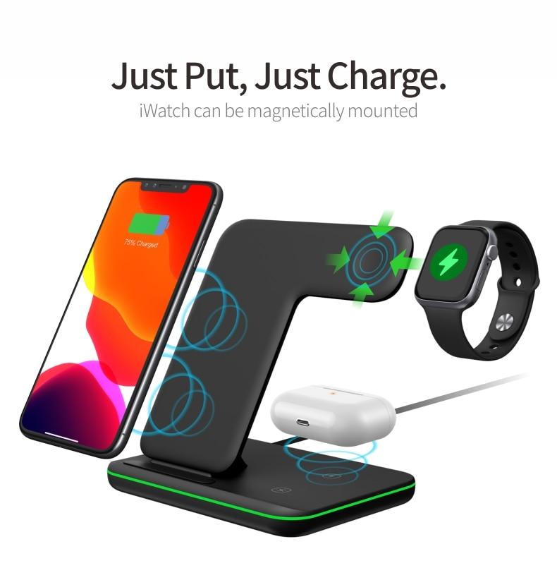 Ninja 15W 3 in 1 Fast Wireless Charging Station for Mobile Streamers